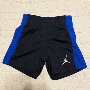 Air Jordan Black and Blue Athletic Shorts